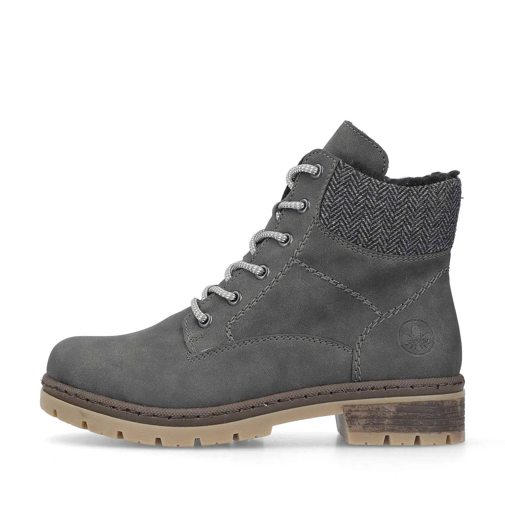 Rieker Women'S Corded Boots Asphalt Gray