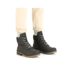 Rieker Women'S Corded Boots Asphalt Gray