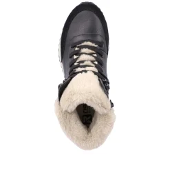 Rieker Women'S Corded Boots Midnight-Black Stone-Grey