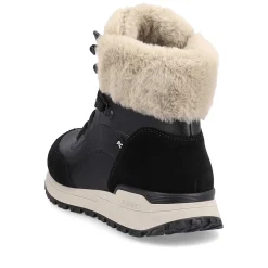 Rieker Women'S Corded Boots Midnight-Black Stone-Grey