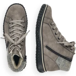 Rieker Women'S Corded Boots Platinum Gray