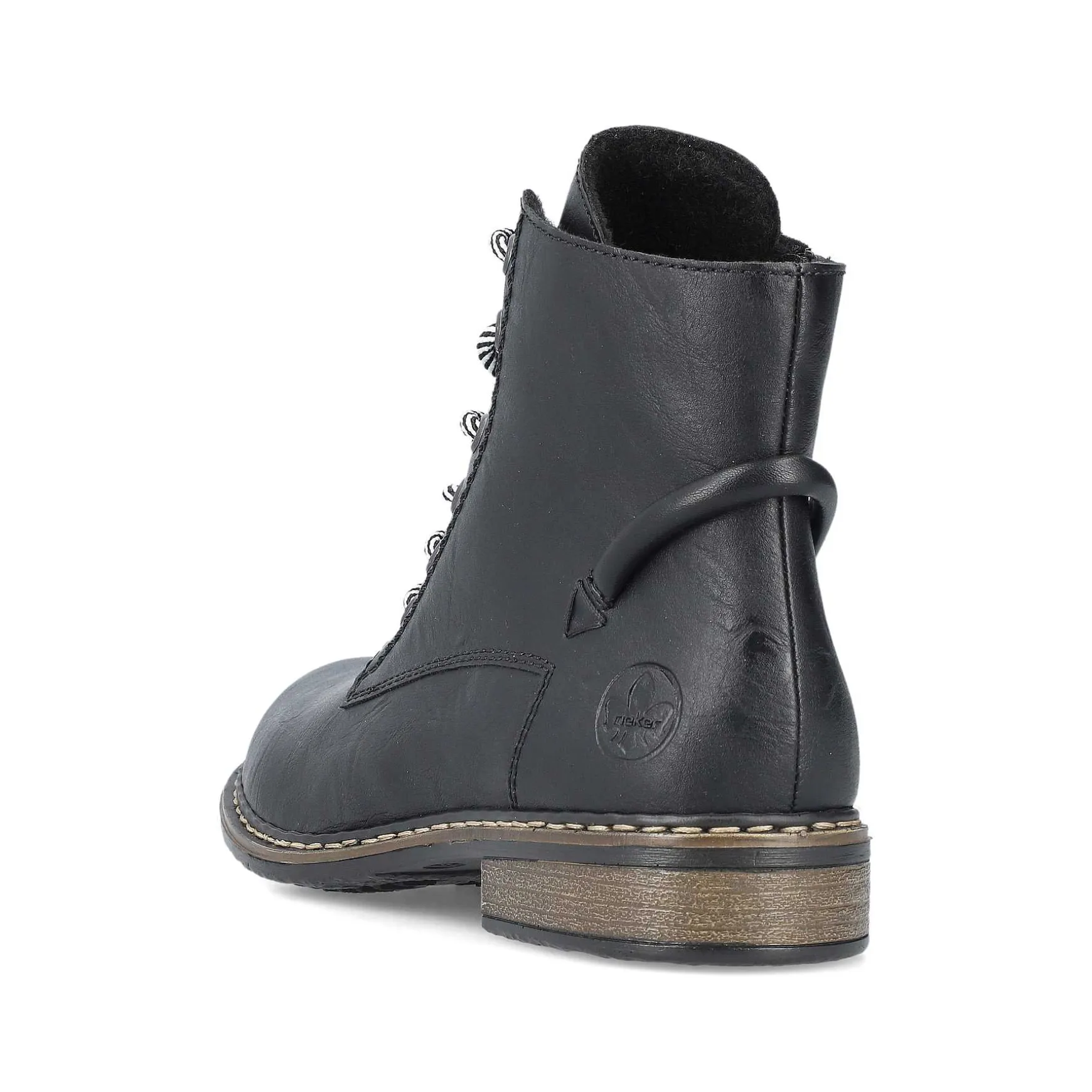 Rieker Women'S Corded Boots Asphalt Black