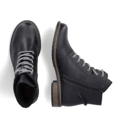 Rieker Women'S Corded Boots Asphalt Black