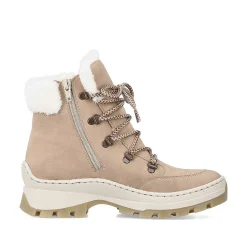 Rieker Women'S Corded Boots Cream Beige