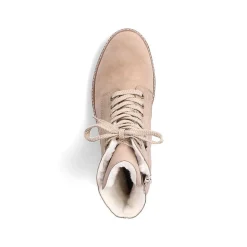 Rieker Women'S Corded Boots Cream Beige