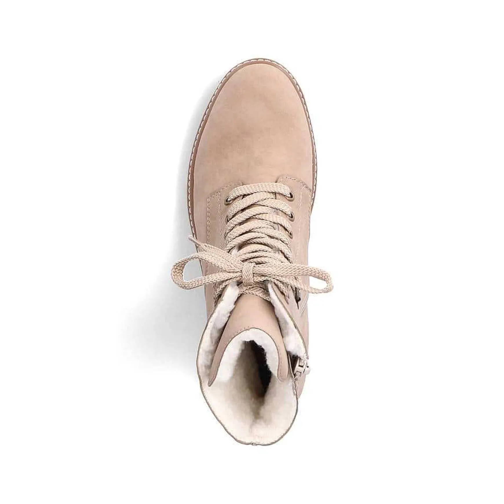 Rieker Women'S Corded Boots Cream Beige