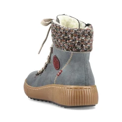 Rieker Women'S Corded Boots Blue Gray