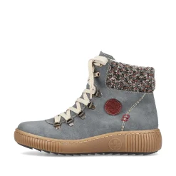 Rieker Women'S Corded Boots Blue Gray
