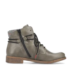Rieker Women'S Corded Boots Gray Green