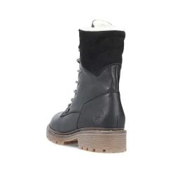 Rieker Women'S Corded Boots Deep Black