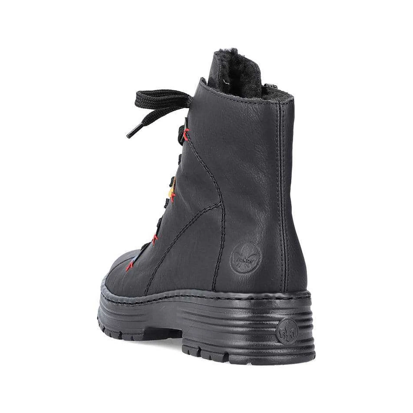 Rieker Women'S Corded Boots Deep Black