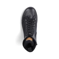 Rieker Women'S Corded Boots Deep Black