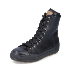 Rieker Women'S Corded Boots Deep Black