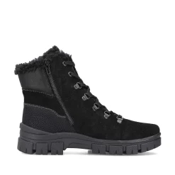 Rieker Women'S Corded Boots Night Black