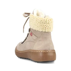 Rieker Women'S Corded Boots Cream Beige