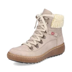 Rieker Women'S Corded Boots Cream Beige
