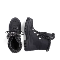 Rieker Women'S Corded Boots Deep Black