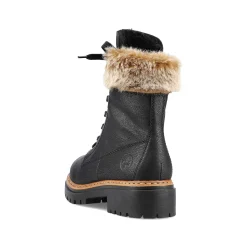 Rieker Women'S Corded Boots Deep Black