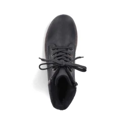 Rieker Women'S Corded Boots Graphite Black