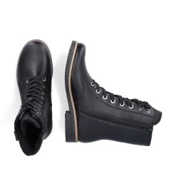 Rieker Women'S Corded Boots Deep Black