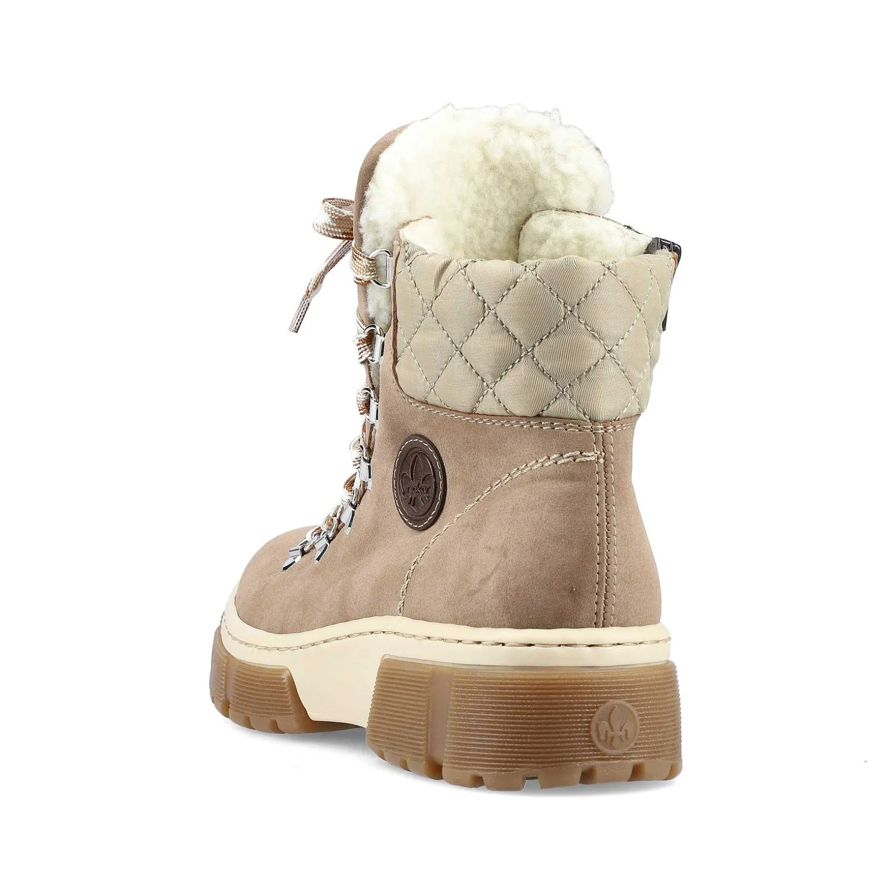 Rieker Women'S Corded Boots Brown Beige
