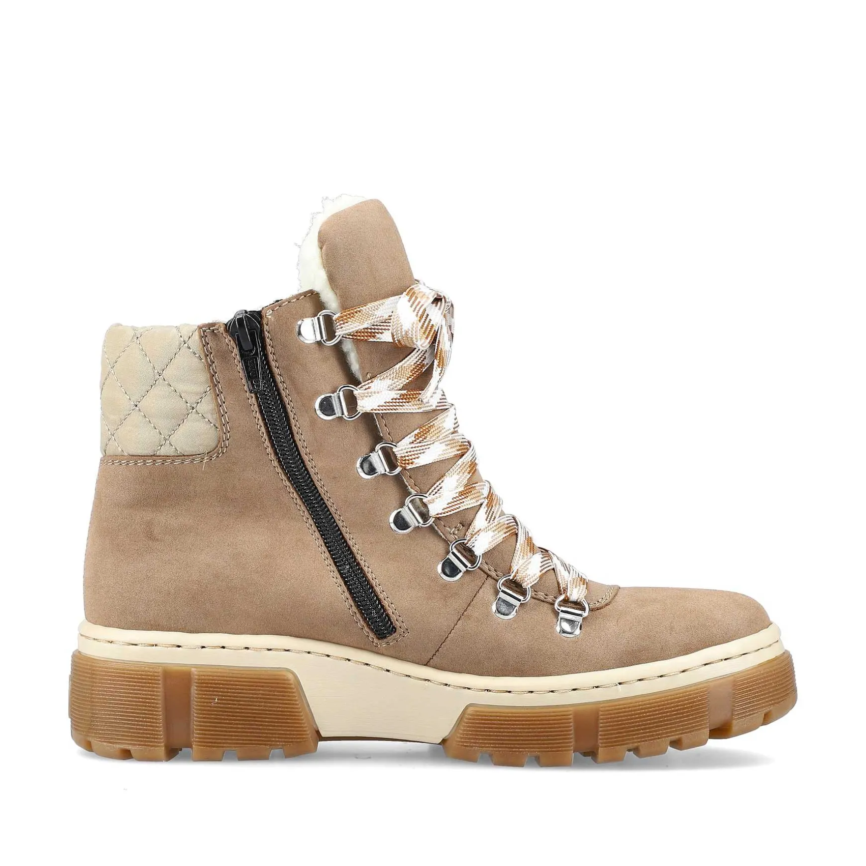 Rieker Women'S Corded Boots Brown Beige