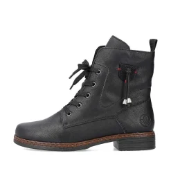 Rieker Women'S Corded Boots Deep Black