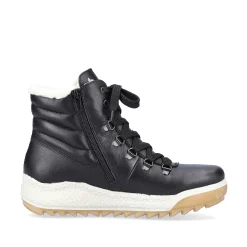 Rieker Women'S Corded Boots Midnight Black