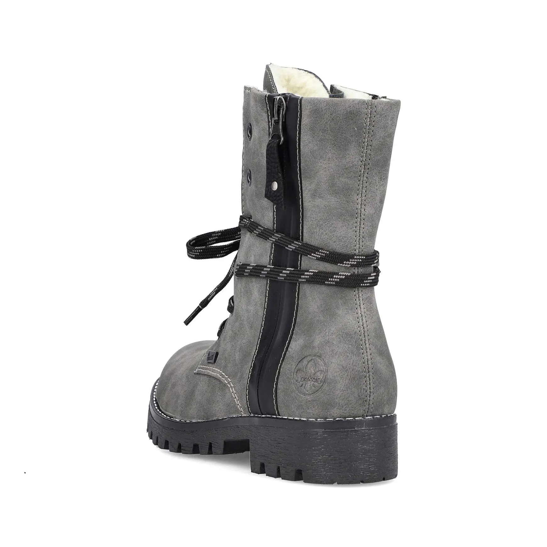 Rieker Women'S Corded Boots Moon Grey