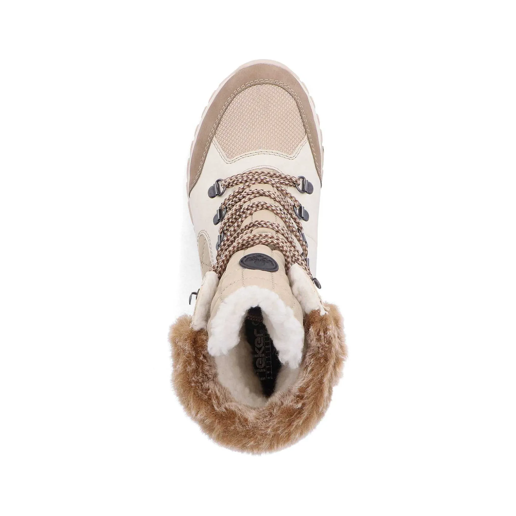 Rieker Women'S Corded Boots Brown Beige