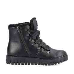 Rieker Women'S Corded Boots Deep Black