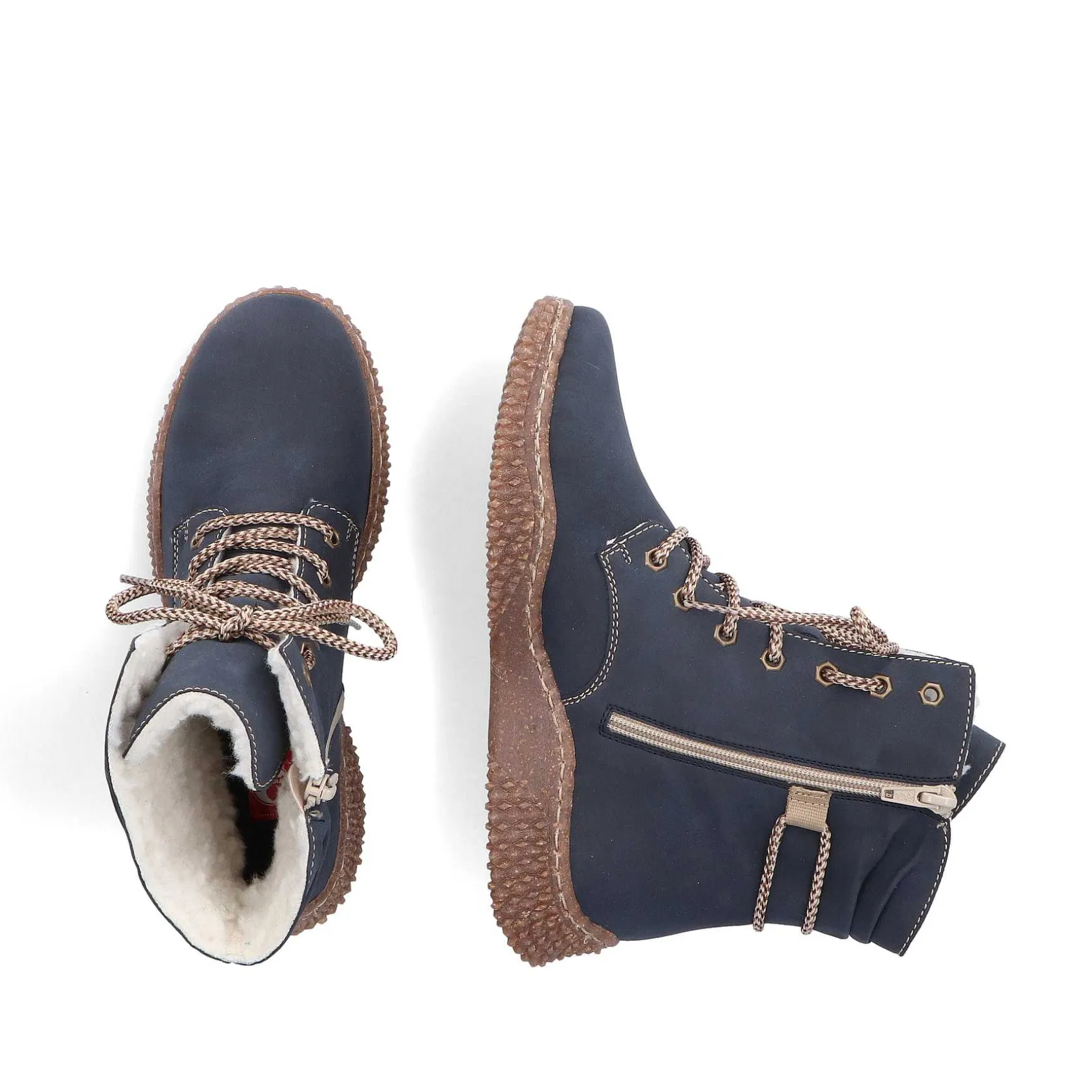 Rieker Women'S Corded Boots Royal Blue