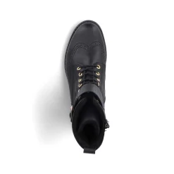 Rieker Women'S Corded Boots Asphalt Black