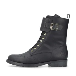 Rieker Women'S Corded Boots Asphalt Black
