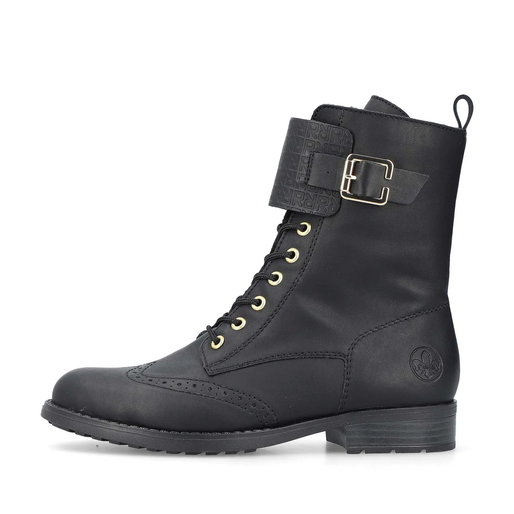 Rieker Women'S Corded Boots Asphalt Black