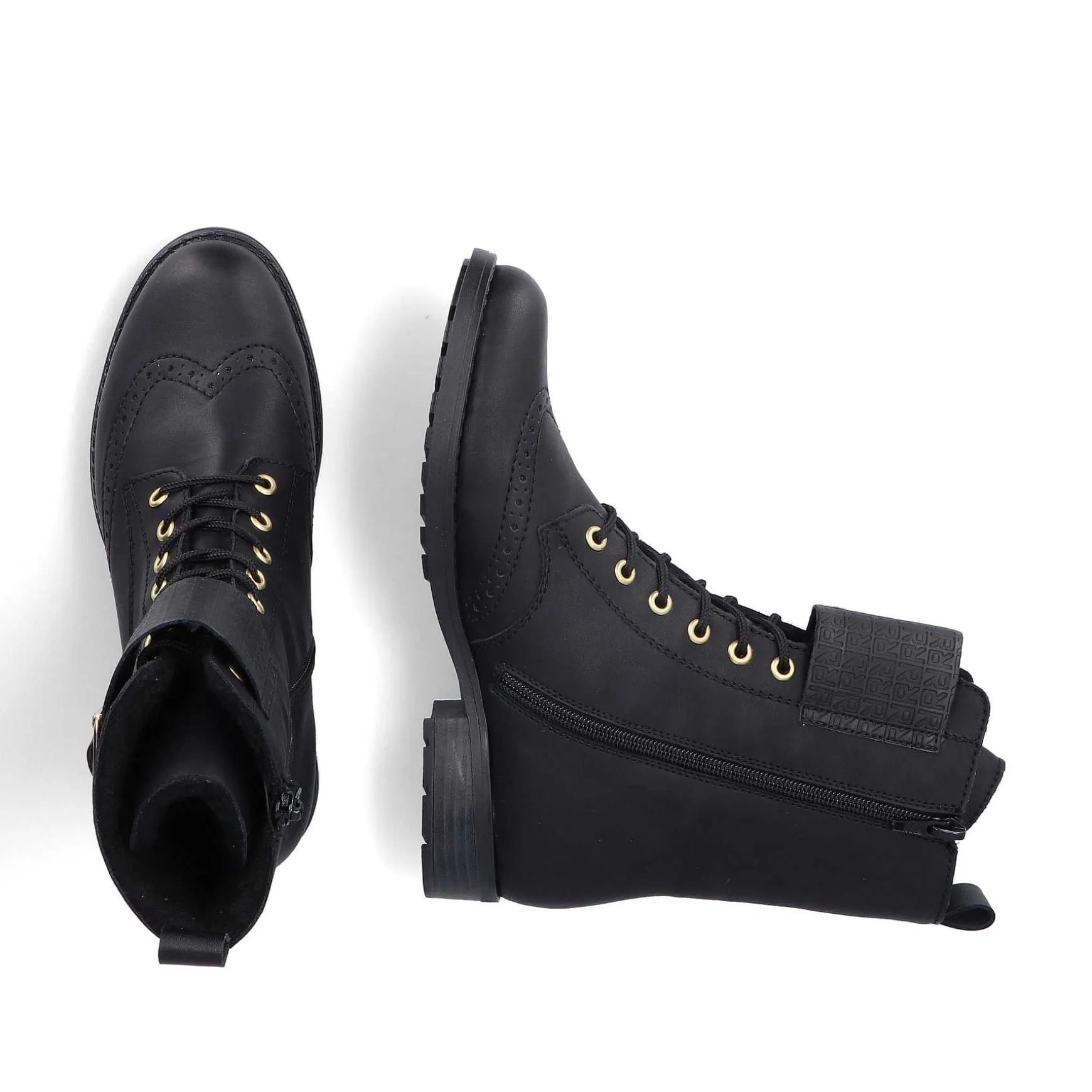 Rieker Women'S Corded Boots Asphalt Black