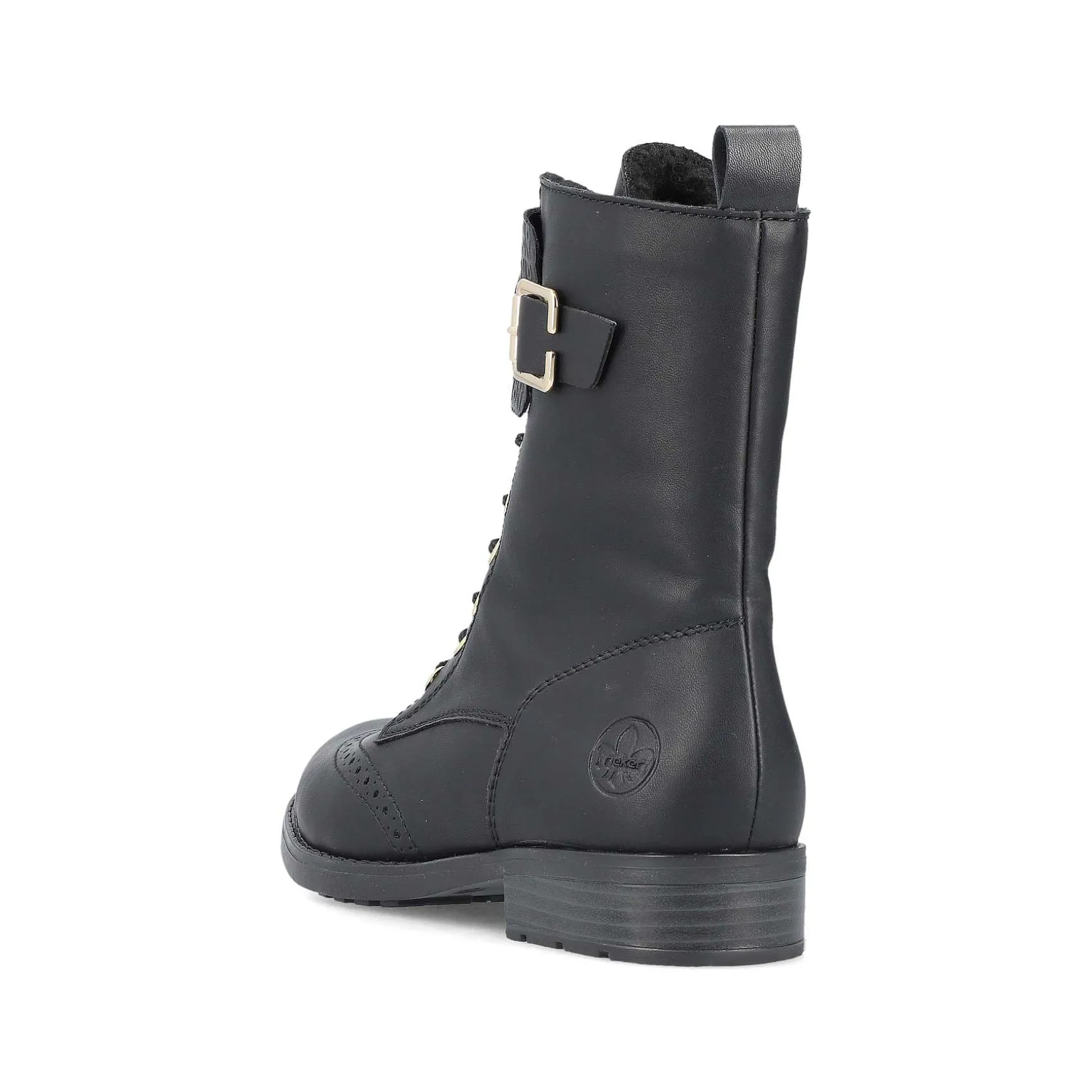 Rieker Women'S Corded Boots Asphalt Black