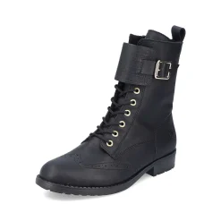 Rieker Women'S Corded Boots Asphalt Black