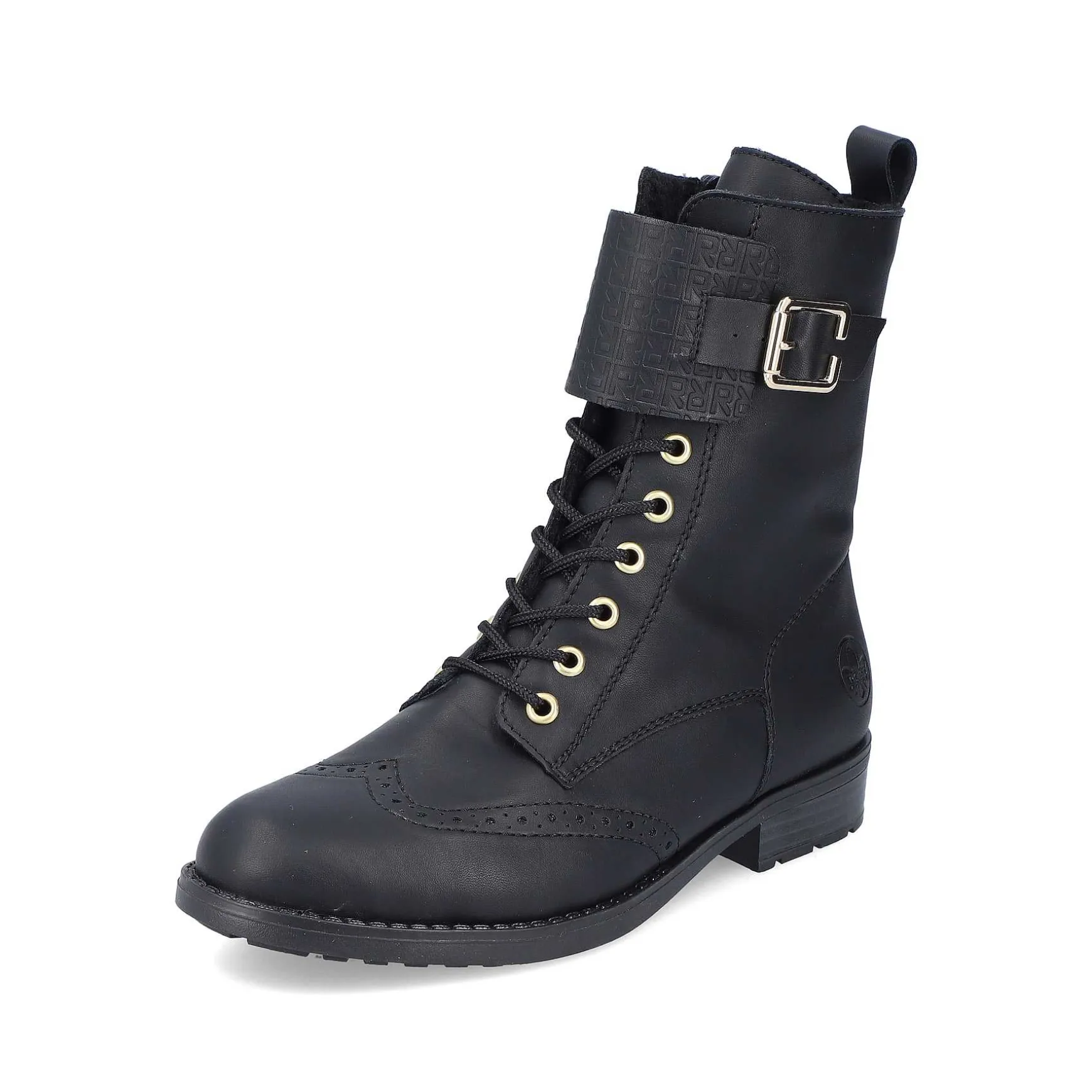 Rieker Women'S Corded Boots Asphalt Black