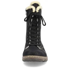 Rieker Women'S Corded Boots Deep Black