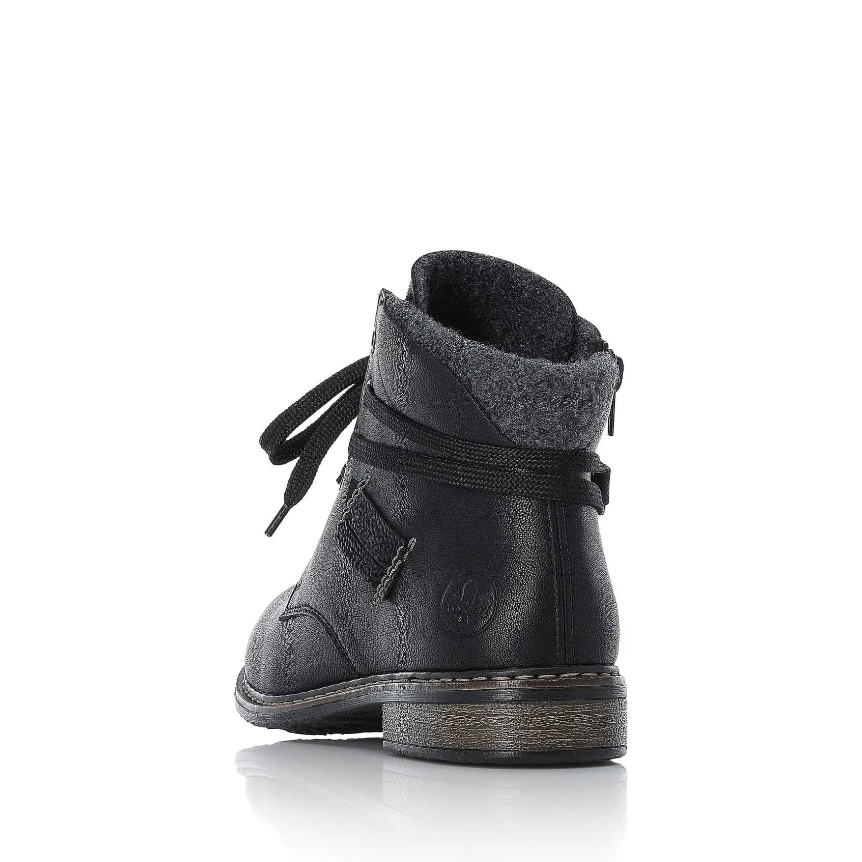 Rieker Women'S Corded Boots Asphalt Black