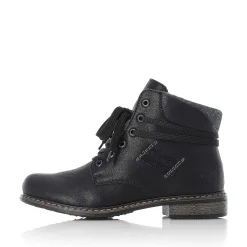 Rieker Women'S Corded Boots Asphalt Black