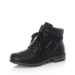 Rieker Women'S Corded Boots Asphalt Black