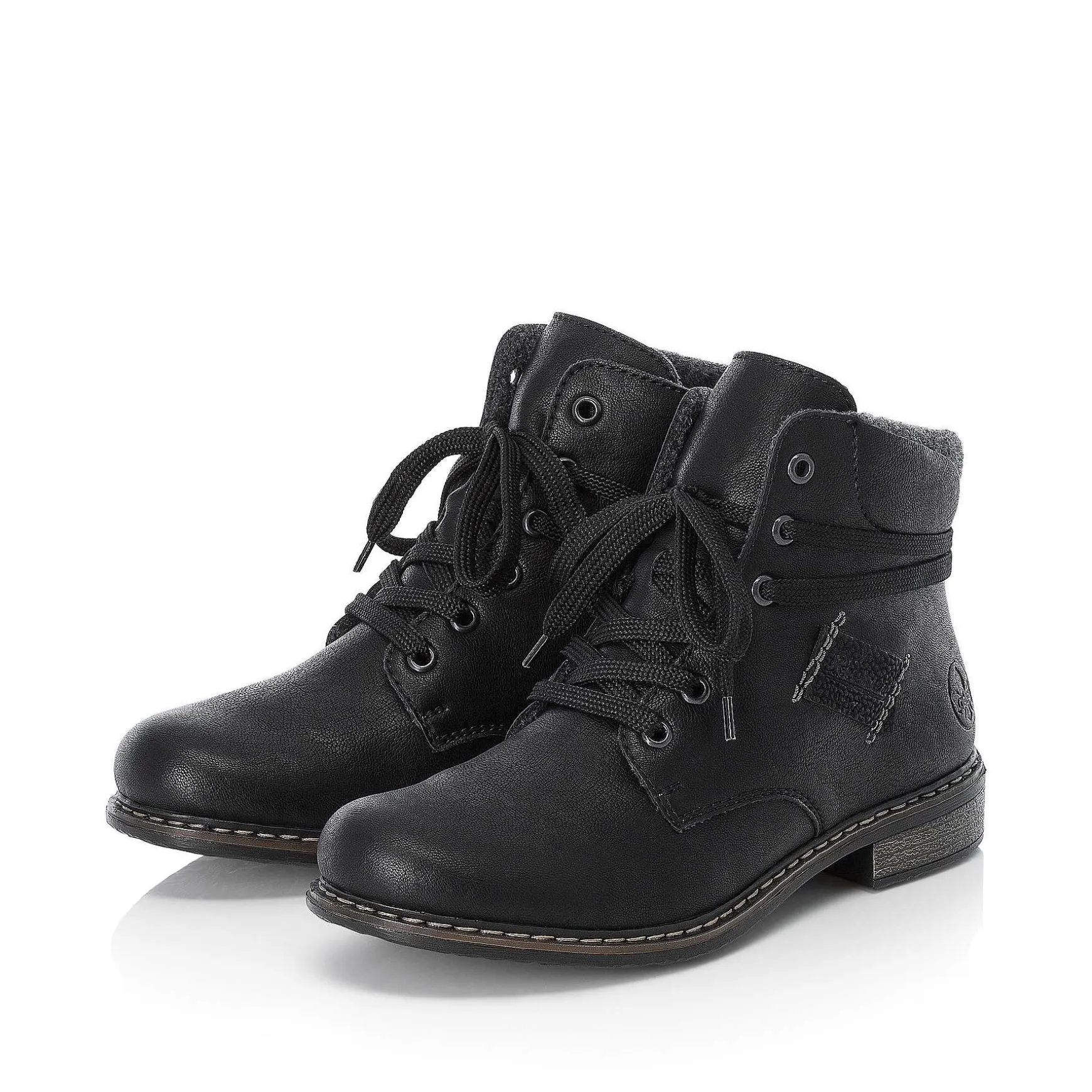 Rieker Women'S Corded Boots Asphalt Black