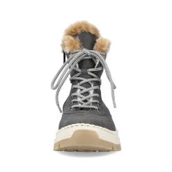 Rieker Women'S Corded Boots Granite Gray