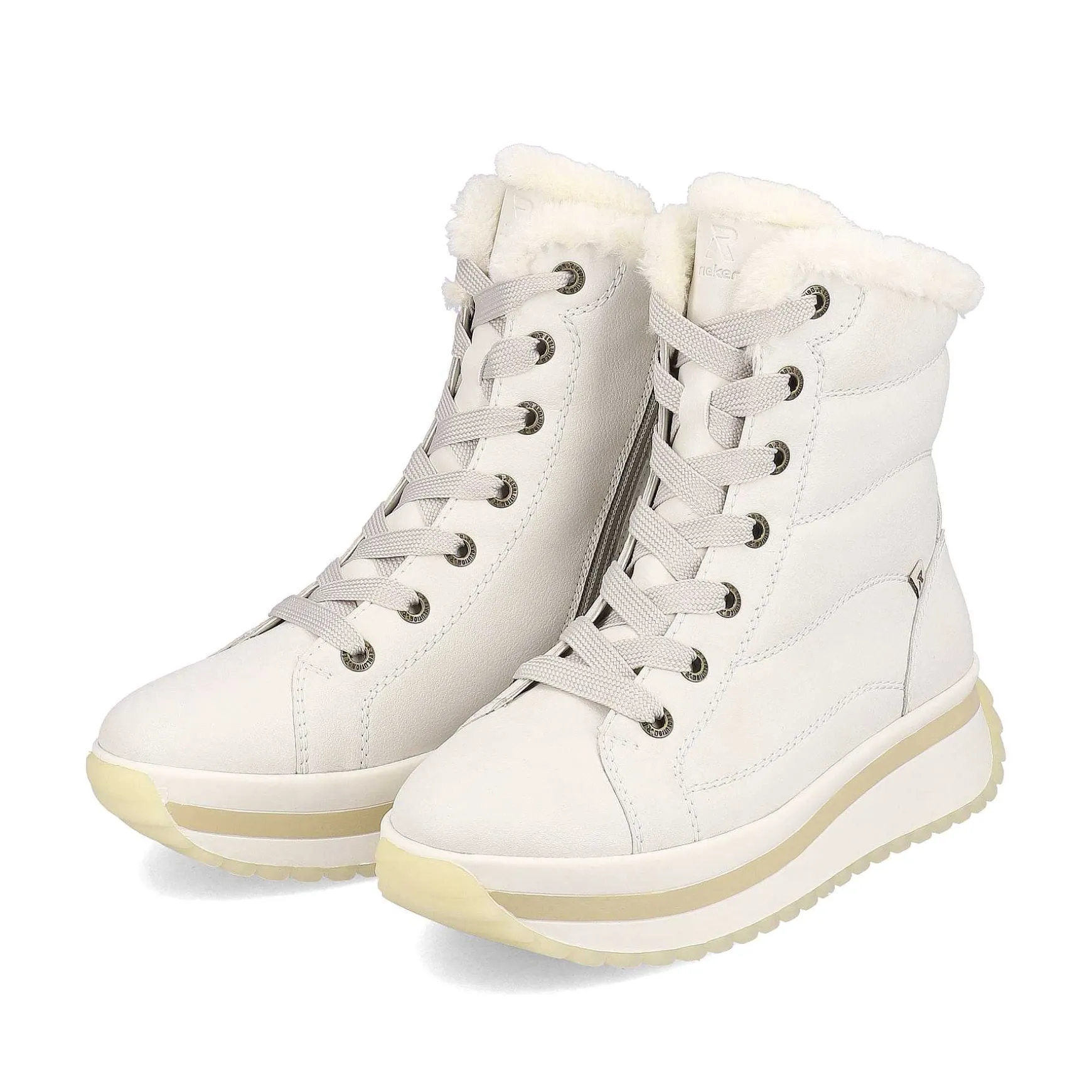 Rieker Women'S Corded Boots Frost White