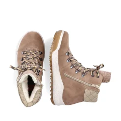 Rieker Women'S Corded Boots Brown Beige