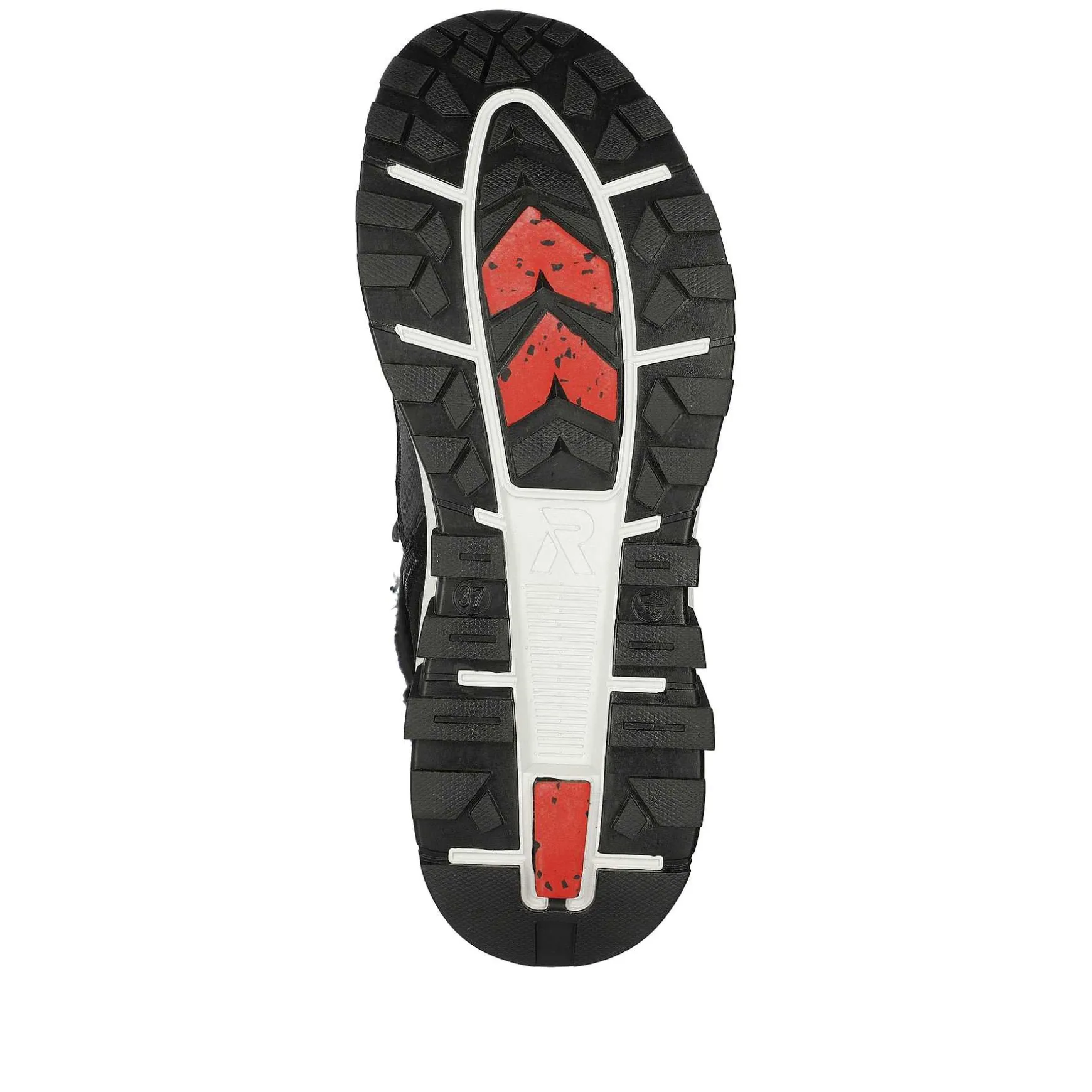 Rieker Women'S Laced Boots Steel Black