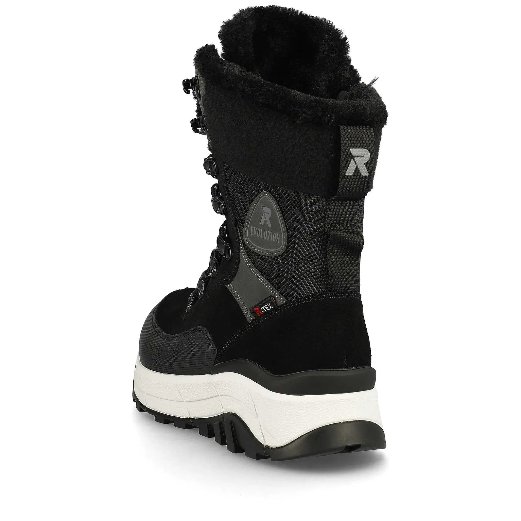 Rieker Women'S Laced Boots Steel Black