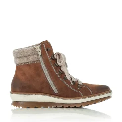 Rieker Women'S Laced Boots Caramel Brown